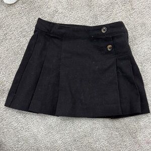 H&M Kids Black Pleated Skirt with Buttons 3T